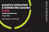 ACOUSTICS VENTILATION & OVERHEATING GUIDANCE · ACOUSTICS VENTILATION & OVERHEATING GUIDANCE AVOG. THE PROBLEM Ventilation is required to achieve good air quality and to mitigate
