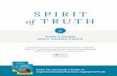 SPIRIT of TRUTH - Sophia Institute for Teachers · SPIRIT of TRUTH Grade 4 Sample ... Exploring the Goodness of God with ... over the fish of the sea, the birds of the air, the tame