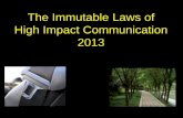 The Immutable Laws of High Impact Communication 2013ers.snapuptickets.com/ers/event-files/680/TuesdayPlenary1500... · The Immutable Laws of High Impact Communication 2013 . Coping