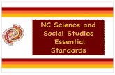 NC Science and Social Studies Essential STANDARD S FOR ... · STANDARD S FOR English Language ... K–5 NC Social Studies Essential Standards. Social Studies Strands History Culture