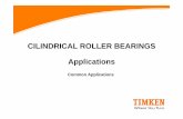 CILINDRICAL ROLLER BEARINGS Applications - Dunbelt Cilindricos_ Aplicaciones... · • Common in many industrial applications where radial loads are ... separate bars by a gas torch
