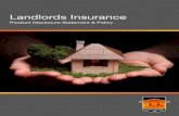 Landlords Insurance - Property Insurance Plus · 02 Landlords Insurance Product Disclosure Statement & Policy Welcome to your Landlords Insurance This booklet contains a Product Disclosure