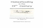 Homesteading - nps.gov booklet.pdfYou will find information about the homesteading experience as well as activities that incorporate math skills and reasoning, higher order thinking