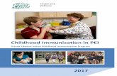 Childhood Immunization in PEI - Prince Edward Island · Childhood Immunization in PEI ... Tdap and Meningococcal ACYW-135 Uptake in Grade Nine, 2014-15 to 2015-16. Conclusion 11 Childhood