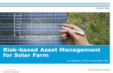 Risk-based Asset Management for Solar Farm · Risk-based Asset Management for Solar Farm ... Photo Voltaic Asset management Software ... PowerPoint Presentation Author: