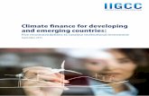Climate finance for developing and emerging countries … · CLIMATE FINANCE FOR DEVELOPING AND EMERGING COUNTRIES: ... CLIMATE FINANCE FOR DEVELOPING AND EMERGING COUNTRIES: ...