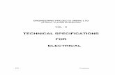 TECHNICAL SPECIFICATIONS FOR ELECTRICAL - Engineering …engineeringprojects.com/Tender/UploadFiles/1876_Vol---II-(Techini... · EPI Contractor ENGINEERING PROJECTS (INDIA) LTD (A