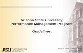 Arizona State University Performance Management Program · Arizona State University Performance Management ... – Takes personal responsibility for one’s ... Arizona State University