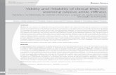 Validity and reliability of clinical tests for assessing ... · Validity and reliability of clinical tests for ... Fifteen healthy participants underwent to test-retest evaluations