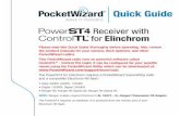 Receiver with for Elinchrom - pocketwizard.com€¦ · Elinchrom PowerST4 Manual Power Settings. ... to +1.0. When you have made this setting, Zero (0) on your camera’s FEC will