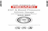 (with Optional Oil Pressure Display)* - Redarc … · *Optional Oil Pressure Display requires the purchase of GS-P-150 EGT & Boost Pressure 52mm Gauge (with Optional Oil Pressure