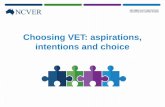 Choosing VET: aspirations, intentions and choice · Dr Justin Brown Australian Council for Educational Research (ACER) • Research questions • Methodology • Findings • Implications