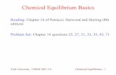 Chemical Equilibrium Basics - York University · York University CHEM 1001 3.0 Chemical Equilibrium - 2 Chemical Equilibrium All chemical reactions are reversible; that is, if a reaction