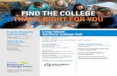 FI T CLLG TAT’S RIGT R YU - NACAC National College … · FI T CLLG TAT’S RIGT R YU ... and a booth location map. Meet one-on-one with college representatives who ... Suffolk