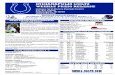 INDIANAPOLIS COLTS WEEKLY PRESS · PDF fileINDIANAPOLIS COLTS WEEKLY PRESS RELEASE ... Joe Buck Color Analyst: Troy ... the Indianapolis Colts will honor a former player, or Horseshoe