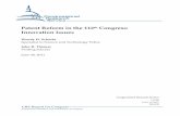Patent Reform in the 112th Congress: Innovation Issues · Patent Reform in the 112 th Congress: Innovation Issues ... filing, establish USPTO fee-setting ... of patents on tax strategies