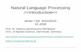 Natural Language Processing >>Introduction>Introduction