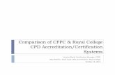 Comparison of CFPC & Royal College CPD Accreditation ... · Comparison of CFPC & Royal College CPD Accreditation/Certification Systems Jessica Black, Certification Manager, CFPC Mya