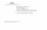 Client Legal Privilege and Federal Investigatory Bodies · 2 Client Legal Privilege and Federal Investigatory Bodies ... 4 Client Legal Privilege and Federal Investigatory Bodies