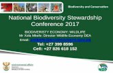 National Biodiversity Stewardship Conference 2017 …biodiversityadvisor.sanbi.org/wp-content/uploads/2017/11/1... · National Biodiversity Stewardship Conference 2017 BIODIVERISTY