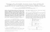 Design of a Tunable Active Low Pass Filter by CMOS OTA … · Design of a Tunable Active Low Pass Filter by CMOS OTA and a Comparative Study with NMOS OTA with Different Current Mirror