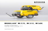 MOBILAIR M 27E, M 31E, M 50E - .COMPRESSOR S Portable Compressors Portable e-power: 400V-3ph-50Hz