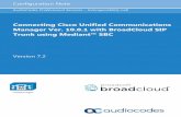 Connecting Cisco Unified Communications Manager Ver… · Configuration Note . AudioCodes Professional Services – Interoperability Lab . Connecting Cisco Unified Communications