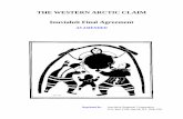 THE WESTERN ARCTIC CLAIM Inuvialuit Final Agreement · THE WESTERN ARCTIC CLAIM Inuvialuit Final Agreement AS AMENDED Reprinted by: Inuvialuit Regional Corporation P.O. Box 2120,