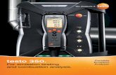 testo 350. testo-350... · 2. The testo 350 is built with rugged cam-lock connections and a simple . USB interface. Control Unit . Docked or remote wireless operation. to 300 feet