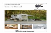 Truck Camper Owner’s Manual - amlrv.com · Truck Camper Owner’s Manual ... Please complete and fill out this registration card ... Adventurer Manufacturing delivers the best quality