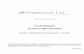 LCD Module Product Specification - displaytech-us.com · LCD Module Product Specification Product: 204A Series (20 Characters x 4 Lines) Contents in this document are subject to change