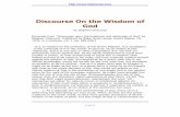 Discourse On the Wisdom of God - biblesnet.com Charnock... · fair a piece, yet his wisdom was ... therefore, every breach of them is a real declamation against his ... with the best