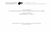 ACCG200 Fundamentals of Management Accounting Unit …€¦ · Fundamentals of Management Accounting Unit ... FACULTY OF BUSINESS AND ECONOMICS UNIT OUTLINE ... In order to gain access