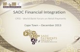 SADC Financial Integration - World Banksiteresources.worldbank.org/.../PM-ArthurCousinsSADC.pdf · SADC Financial Integration ... SADC 2018 Opportunities and Issues Presentation to