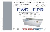TECHNICAL MANUAL - Centrale termice, climatizare, … Tonon Forty EPR... · TECHNICAL MANUAL INSTALLATION USE MAINTANCE Single-compressor unit 05 - 06 - 08 - 10 13 - 16 - 22 - 26