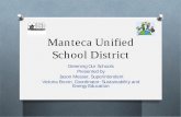 Manteca Unified School District - green-technology.org · Manteca Unified School District Greening Our Schools Presented by . Jason Messer, Superintendent . Victoria Brunn, Coordinator: