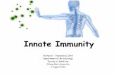 Innate Immunity - Chiang Mai University Immunity... · Lecture outline • Overview of innate immunity • Innate recognition –Cell-associated receptors ... • Innate immunity