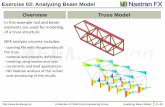 Exercise 03: Analyzing Beam Model Overview Truss …kmpkm.zut.edu.pl/pub/MES/NASTRAN FX/Tutorials PDF/Exercise 03... · Exercise 03: Analyzing Beam Model Overview Truss Model ...