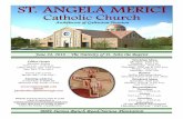 ST. ANGELA MERICI - stamericigh.com · RCIA INQUIRY Looking at becoming Catholic? Inquiry is an opportunity for adults who are discerning entering RCIA (the Rite of Christian Initiation