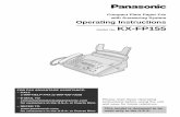 Compact Plain Paper Fax with Answering System …pdf.textfiles.com/manuals/FAXMACHINES/Panasonic KX-FP155 Fax... · consumerproducts@panasonic.com ... for customers in the U.S.A.