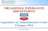 Oklahoma Insurance Department - ok.gov OID Legislative Update (Pu… · Oklahoma Insurance ... Liquidation Act are prohibited from receiving any distribution if: ... TPA annual report