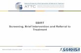 SBIRT Screening, Brief Intervention and Referral to …my.ireta.org/sites/ireta.org/files/SAMHSA Strategic 8 Initiative.pdf · Screening, Brief Intervention and Referral to ... 3.
