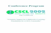 Conference Program - Gerry Stahlgerrystahl.net/cscl/cscl2002program.pdf · Program of CSCL 2002 page 2 Program Overview ... Integrating CSCL and the Barcelona Universal Forum of Cultures
