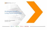 Profitable Growth & Long-Term Leadership · p. 2 Disclaimer This presentation does not constitute or form part of and should not be construed as an advertisement of securities, an