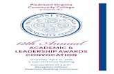 12th Annual - Graphic Designer, Photographer, VIDA … · 12th Annual ACADEMIC & LEADERSHIP AWARDS CONVOCATION Thursday, April 21, 2016 V. Earl Dickinson Building Convocation at 4
