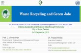 Waste Recycling and Green Jobs - United Nations … · Waste Recycling and Green Jobs ... On a European level, ... Formalization of Informal Waste Sector is premise for integration