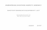 MASTER MINIMUM EQUIPMENT LIST - EASA · EUROPEAN AVIATION SAFETY AGENCY ... during MMEL development. Superseded by Rev. 2 ... MASTER MINIMUM EQUIPMENT …
