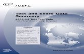 Test and Score Data Summary - Educational Testing Service · Test and Score Data Summary Contents ... This edition of the TOEFL Test And ... test preparation materials free of charge.