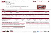 DATA SHEET - Trojan Battery · DATA SHEET Designed in compliance with applicable BCI, DIN, BS and IEC standards. Tested in compliance to BCI and IEC standards. OPERATIOAL DATA Operating