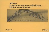the Leicestershire Historian - University of Leicester · THE LEICESTERSHIRE HISTORIAN Vol 2 No 8 CONTENTS Page Editorial 3 A Country Carrier 4 Frewin Gray The Tilton Family in America